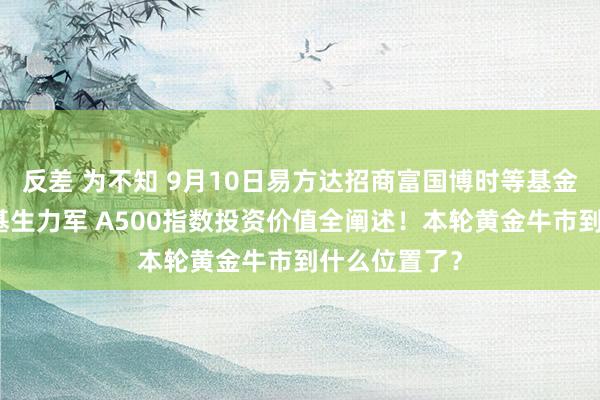 反差 为不知 9月10日易方达招商富国博时等基金大咖说：宽基生力军 A500指数投资价值全阐述！本轮黄金牛市到什么位置了？