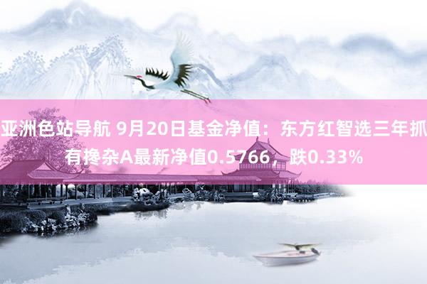 亚洲色站导航 9月20日基金净值：东方红智选三年抓有搀杂A最新净值0.5766，跌0.33%