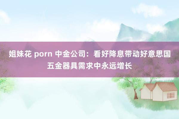 姐妹花 porn 中金公司：看好降息带动好意思国五金器具需求中永远增长