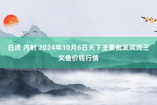 白虎 内射 2024年10月6日天下主要批发阛阓三文鱼价钱行情