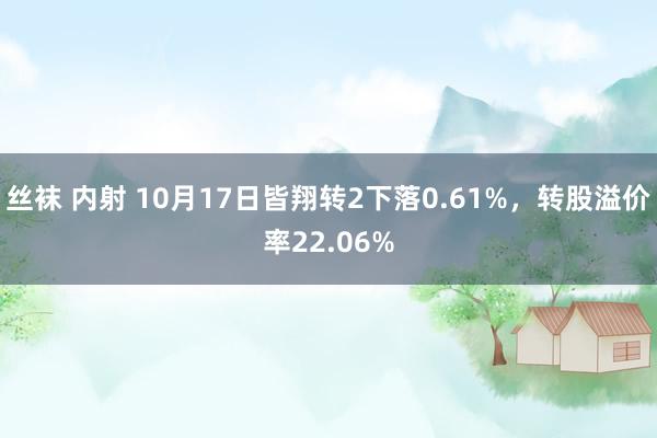 丝袜 内射 10月17日皆翔转2下落0.61%，转股溢价率22.06%