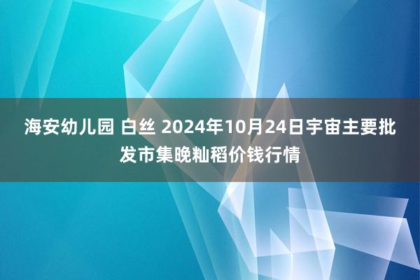 海安幼儿园 白丝 2024年10月24日宇宙主要批发市集晚籼稻价钱行情