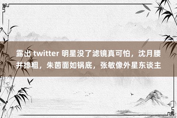 露出 twitter 明星没了滤镜真可怕，沈月腰并排粗，朱茵面如锅底，张敏像外星东谈主