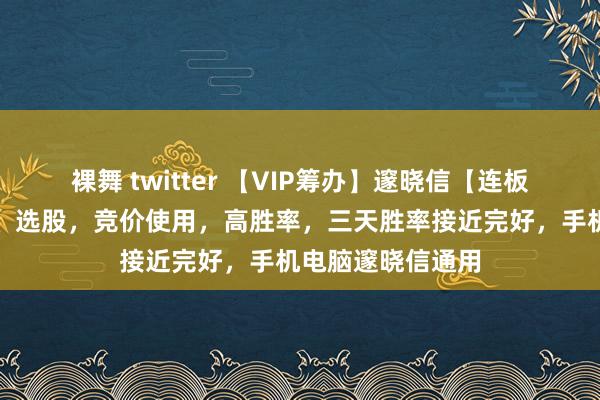 裸舞 twitter 【VIP筹办】邃晓信【连板龙】筹办，副图、选股，竞价使用，高胜率，三天胜率接近完好，手机电脑邃晓信通用