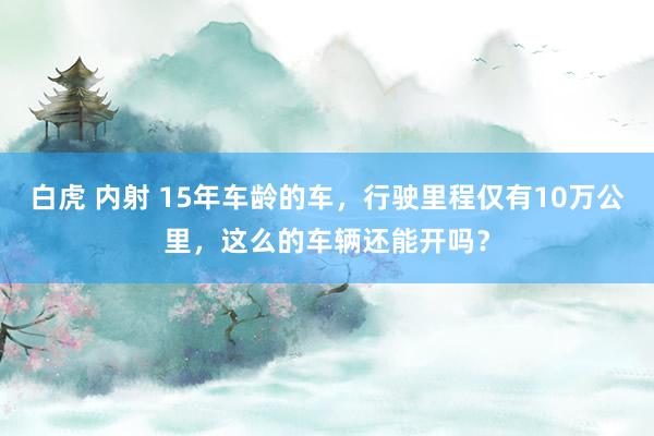 白虎 内射 15年车龄的车，行驶里程仅有10万公里，这么的车辆还能开吗？