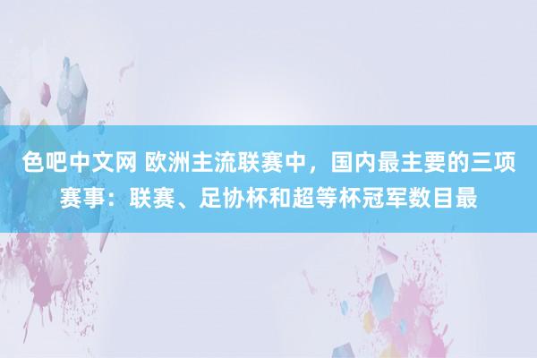 色吧中文网 欧洲主流联赛中，国内最主要的三项赛事：联赛、足协杯和超等杯冠军数目最