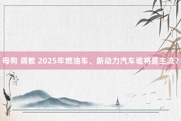 母狗 调教 2025年燃油车、新动力汽车谁将是主流？