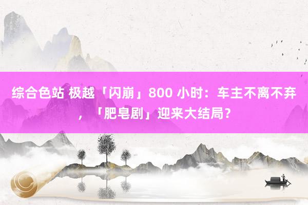 综合色站 极越「闪崩」800 小时：车主不离不弃，「肥皂剧」迎来大结局？